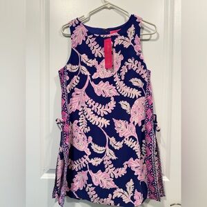 Lilly Pulitzer Donna What the Shell Pink and Blue Romper with Turtles NWT